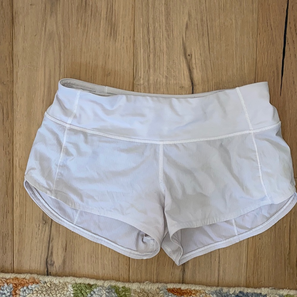 White Lululemon shorts